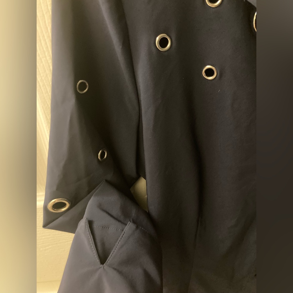 Joseph Ribkoff Elegant Navy Collar Button Up Blouse - Picture 4 of 6